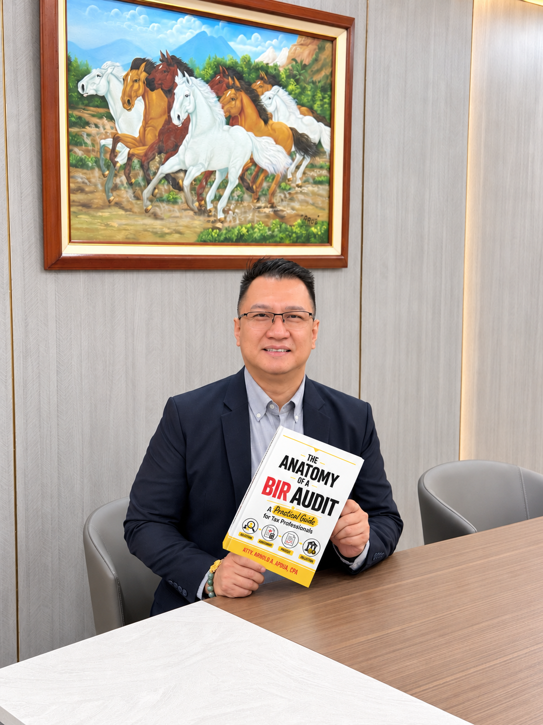 Author with Book